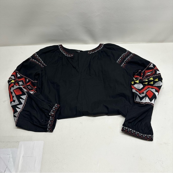 Free the Roses Black and Red Embellished A-line Dress size M - Picture 8 of 10